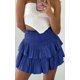 thumbnail image 3 of Falda casual A Line Faldas novedosas Falda plisada con dobladillo con volantes Cintura alta para mujer FLhrweasw Para estrenar, 3 of 7