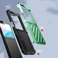 thumbnail image 2 of Compatible with Samsung Galaxy Z Flip 4 Armor Case with Hinge Protection, Heavy Duty Shockproof Full Body Protective Plating PC Phone Case Cover for Samsung Galaxy Z Flip 4 5G - Green, 2 of 6