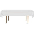 thumbnail image 2 of DecorRack 12 Plastic Tablecloths, 54 x 108 inch, Rectangular, Birthday Party, Outdoor, White, 2 of 6
