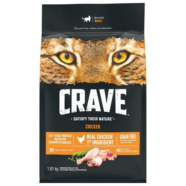 Crave Real Chicken High Protein Dry Cat Food 1.8kg