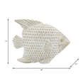 thumbnail image 5 of Coastal Fish Figurine - Handcrafted Stoneware & Ceramic - White & Gold - Nautical Decorative Accent for Home, Office, Bedroom & Living Room - 9", 5 of 11