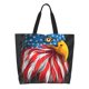 thumbnail image 1 of Disketp Eagle Head With American Flag Bolsa Tote Estampada para Mujer, Bolso de Hombro y de Mano para Compras y Viajes, 1 of 8