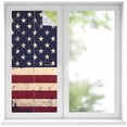 thumbnail image 2 of Vintage American Flag Window Privacy Film, Retro Rustic USA Flag Static Cling UV Sun Blocking Tint Film Heat Control Windows Films for Bedroom Bathroom, Window Stickers 17.7"x39.3", 2 of 8