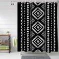 thumbnail image 2 of Shower Curtain Black Boho Shower Curtains for Bathroom Decor Bohemian Style Shower Curtain Sets with Hooks Waterproof Fabric Bath Curtain Standard 72" X 72", 2 of 6