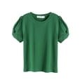 thumbnail image 7 of Arshiner Girls Twist Short Sleeve Tops Basic T Shirts, 7 of 7