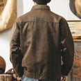 thumbnail image 7 of Fgnfyis Mens Jackets Waxed Casual Jacket Outdoor Windproof Lightweight Utility Work Coat with Multiple Pockets for Streetwear Mens Winter Coats Khaki XXXL, 7 of 7
