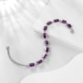 thumbnail image 4 of Juwaliy 18K White Gold Plated Tennis Bracelets for Women,February Birthstone Bracelet Purple Amethyst Mother Jewelry Birthday Valentines Gift for Her, 4 of 9