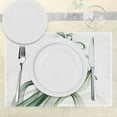 thumbnail image 3 of Ambesonne Green Place Mats Set of 4, Modern Curlicue Leaves Dreamy, Standard Size, White Emerald Teal, 3 of 5
