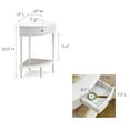 thumbnail image 6 of Leick Home 1-Drawer Solid Wood Corner Stand with Shelf, Cottage White, 6 of 21