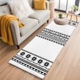 thumbnail image 3 of Runner Rug 2 x 6 Ft, White Boho Washable Non-Slip Floor Mat for Kitchen Hallway/Entryway, Farmhouse Simple Abstract Striped Geometric Long Kitchen Runner Area Rugs for Living Room, Low-Profile, 3 of 7
