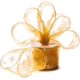 thumbnail image 1 of Paquete de 2 cintas de organza de 2,5 pulgadas y 11 yardas con copo de nieve con cable de purpurina transparente con carrete para decoración navideña, envoltura de regalos, decoración de fiestas (dora, 1 of 5
