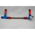 thumbnail image 1 of Advanced Engine Design 6096 -6 AN Holley Braided Fuel Line with Gauge, Red & Blue, 1 of 1