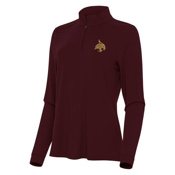 Women's Antigua Maroon Texas State Bobcats Intent Quarter-Zip Top