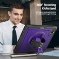 thumbnail image 4 of ELEHOLD Case for Apple iPad Pro 11 2022/2021/2020/2018/air4 10.9/air5,Soft TPU Rugged Durable Case with 360° Rotating Hand Strap & Foldable Hidden Stand & Pencil Holder,Purple, 4 of 11