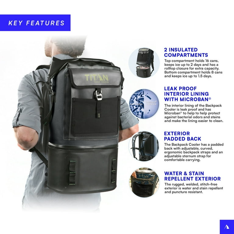 Titan by Arctic Zone 24 Can Welded Dual Compartment Backpack