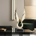 thumbnail image 1 of Modern Abstract Resin Statue Gold Plated Sculpture Home Dining Room Coffee Table 20x43CM, 1 of 7