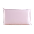 thumbnail image 2 of Funda de almohada de seda de morera Funda de almohada transpirable de 2 lados Funda de almohada de color sólido para la piel del cabello, Rosa, 51x76cm kenally HA003379-23, 2 of 7