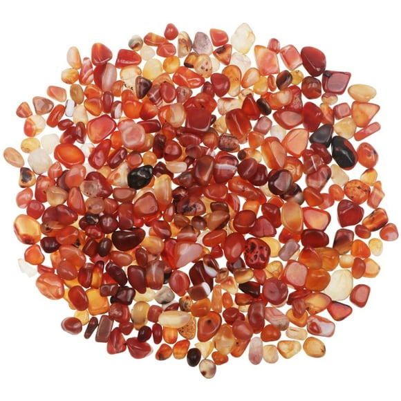 ShenMo Red Agate Stone Gravel Natural Crystal Quartz Gemstone for Home Decoration Vase Filler Pool Bottom Potted Decoration (About 300g/Bag)