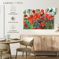 thumbnail image 5 of Elephant Stock Vivid Poppy Collage Wall Art - Horizontal Canvas Wall Art - Living Room Wall Decor - Abstract Canvas - Green And Orange Decor By Tara Funk Grim - 48" x 32", 5 of 8