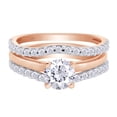 thumbnail image 3 of Round White Cubic Zirconia Enhancer Guard Ring 10k Rose Gold Ring Size - 11, 3 of 6