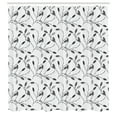 thumbnail image 2 of Ambesonne Grey Shower Curtain, Autumn Leaves and Branches, 69"Wx70"L, Grey White, 2 of 4