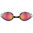 thumbnail image 2 of Arena Tracks Mirror Swimming Goggles in White-Red Copper-Black, Adjustable Size, 2 of 2