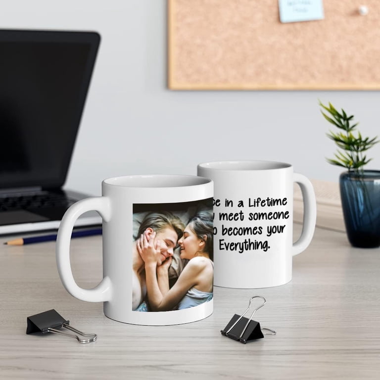 Custom Text And Logo Mug Custom Personalized Coffee Mug - Add Your Photo,  Text, Or Logo | 11oz Mug For Birthdays, Christmas, Gifts Mug For Men