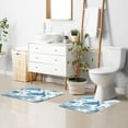 thumbnail image 5 of U-Shaped Toilet Mat Plush Bathroom Rug Mat Non Slip Bathroom Mats Sea Turtles and Coral Reefs, 5 of 5