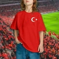 thumbnail image 2 of Bjutir Toddler Boys Shirts Tops Children Flag Of Turkey Print Short Sleeve Round Neck T Shirt Fashion Trend Bottoming Shirt Tops Red 4-5 Years, 2 of 6