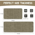 thumbnail image 5 of Boho Kitchen Mat Set of 2,Modern Farmhouse Kitchen Rugs and Mats Non Skid Washable,Moroccan Boho Runner Rugs with Rubber Backing for Kitchen Decor Accessories (Khaki/Charcoal 17"x47"+17"x30"), 5 of 5