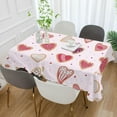 thumbnail image 5 of GZHJMY Valentine's Day Heart Tablecloth, Rectangle Waterproof Washable Polyester Table Cover for Picnic Dinner Holiday Party Decor, 60 x 90 Inch, 5 of 7