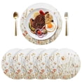 thumbnail image 5 of Ryvnso Watercolor Wild Flower Round Plate Mats Dining Table Placemat Set of 4 for Holiday Decoration, 5 of 7