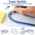 thumbnail image 3 of CHAO Regla Flexible De PVC + Metal - 60 Cm, Regla Curva Flexible, Transparente, Flexible, Dos Escaladas, Portátil, Oficina, Escuela, Estudio, Dibujo Técnico, Ropa, Carpintería - Azul, 3 of 5