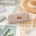 thumbnail image 5 of Composite Fabric Pencil Case, Style A, 7.68 x 3.54 in, With Single Zip Compartment And Woven Or Plaid Exterior, 5 of 6