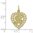 thumbnail image 4 of Avariah 14k Yellow Gold Heart Letter H Charm - 17.54mm, 4 of 6