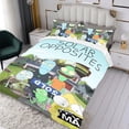 thumbnail image 3 of Opuestos Solares Conjunto de sábanas temático, trío de piezas, cómodo y amigable con la piel, diseño único, regalo de decoración para el hogar para familiares, amigos y fans, 90 cm * 190 cm, 3 of 6