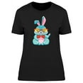thumbnail image 1 of Cute Nerd Bunny Cartoon T-Shirt Women -Image by Shutterstock, Female x-Large, 1 of 2