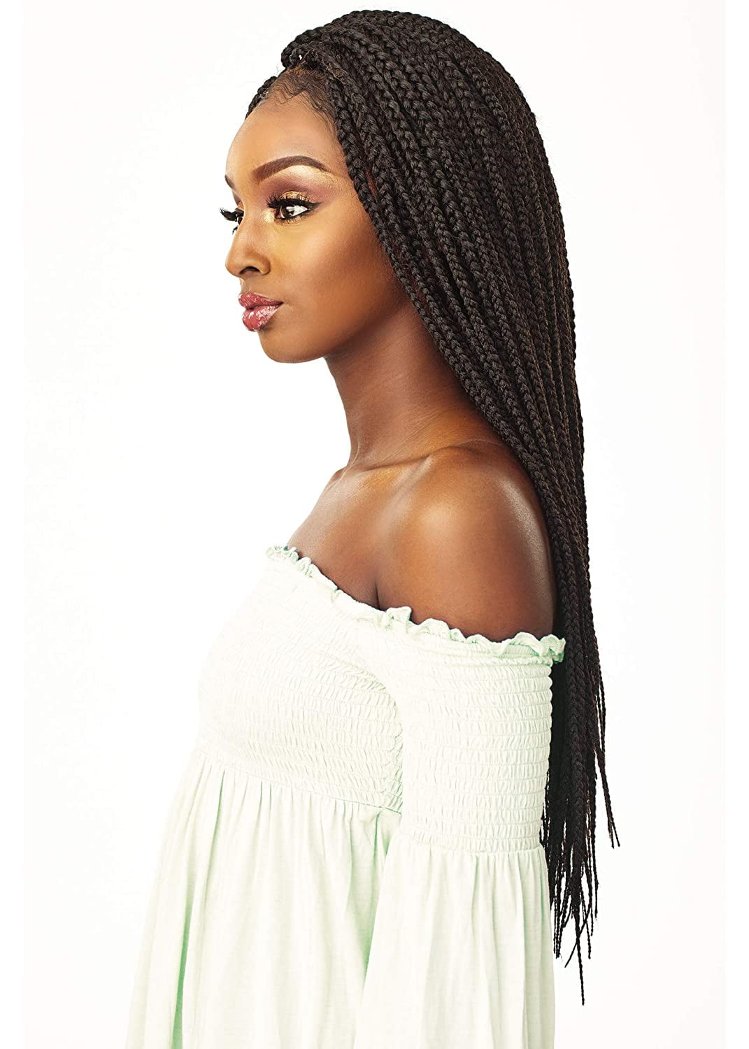 Sensationnel Cloud9 Swiss 4X4 Lace Parting Wig Large Size - BOX BRAID LARGE (2 [Darkest Brown])