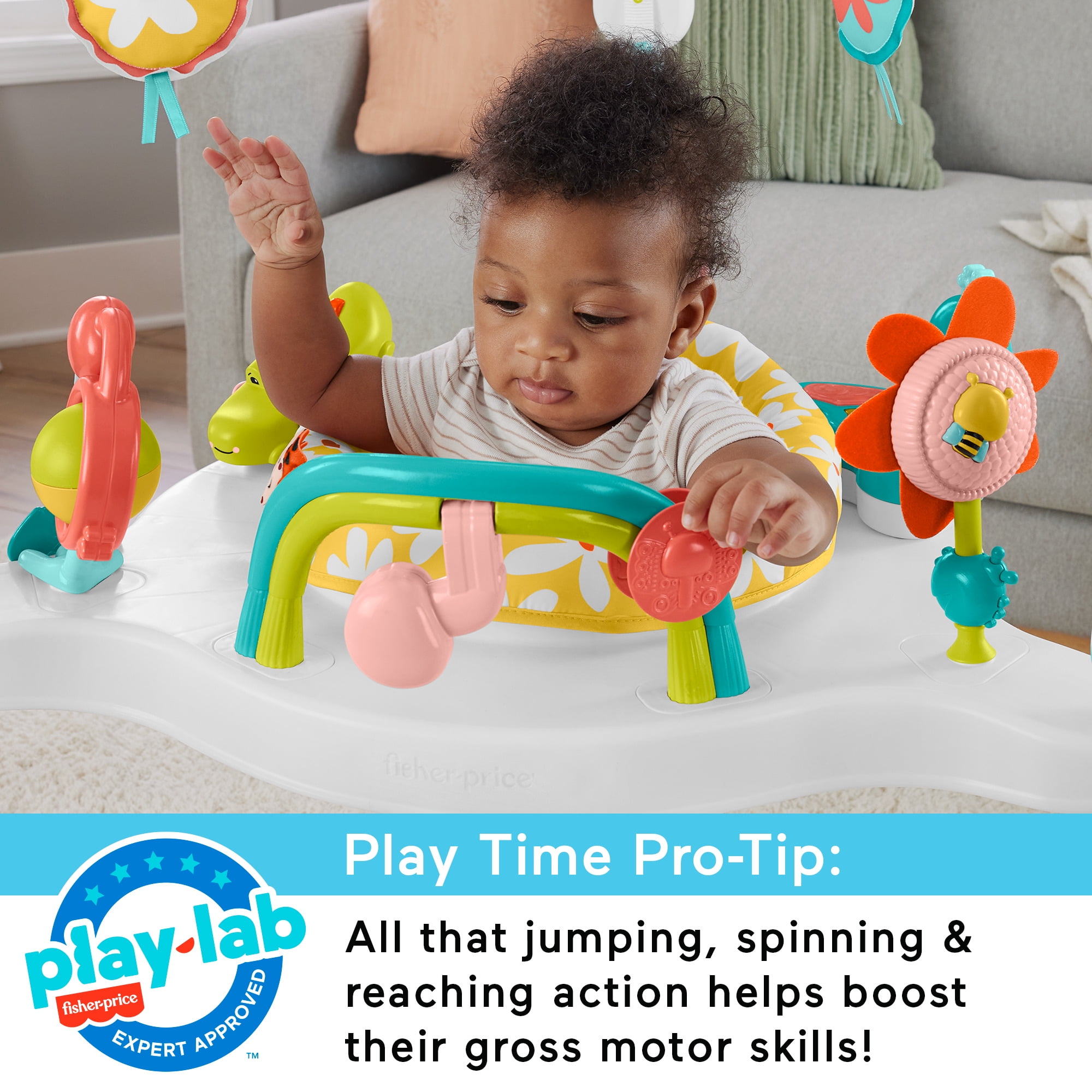 Fisher-Price Baby Bouncer Blooming Fun Jumperoo Activity Center with Music & Lights, Unisex