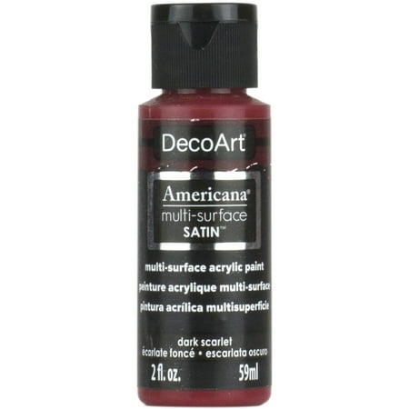 UPC: 0766218065247 | DecoArt Americana Multi-Surface Acrylic Paint 2 oz Dark Scarlet