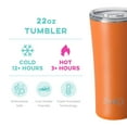 thumbnail image 2 of Swig Life 22oz Tumbler | Insulated Stainless Steel Travel Tumbler | Orange, 2 of 5
