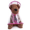 thumbnail image 4 of KAIYANG Chubasquero para mascotas, impermeable, transparente, para cachorros, ropa impermeable (rosa, XS) M rosa, 4 of 5