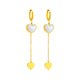 thumbnail image 1 of Pendientes con forma de corazón NQ Pendientes colgantes asimétricos para niñas, 1 of 5