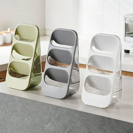 Usloyux Under Kitchen Cutlery Organizer Utensil Storage Rack with Drainage Multi Layer Shelf for Countertop Space Management Solution for Cooking Tools