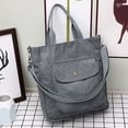 thumbnail image 2 of LONGshukeji Corduroy Tote Bag Women Shoulder Casual Top Handle Ladies Handbags, 2 of 4