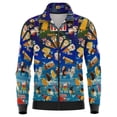 thumbnail image 3 of Chaqueta de helado para hombre, abrigo con estampado de cremallera de manga larga para primavera y otoño, ropa informal con bolsillo para mujer, prendas de vestir exteriores de moda, chaquetas de bomb, 3 of 5