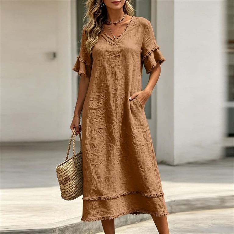 women denim dress Classic Shirt – Grace & Joy Clothing Co Sister Jane Dusty Hearts Color:Hemp sku-9870-HARR001BLA-M Perfect for year round