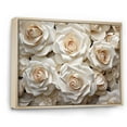 thumbnail image 2 of Designart "Beige Rose Calm III" Roses Floater Framed Canvas Wall Art, 2 of 5