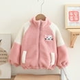 thumbnail image 6 of Esaierr 9M-4Y Kids Toddler Fleece Sweatshirt Jacket for Girls Baby Infant Toddler Full Zip Autumn Winter Sweatsuit Baby Sweater Outerwear Coat Outerwear, 6 of 7