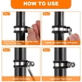 thumbnail image 5 of Uxcell 40pcs Stainless Steel Cable Clamps 1-3/4 Inch Rubber Cushioned Insulated Clamp for Tube Pipe Wire Cord, 5 of 7